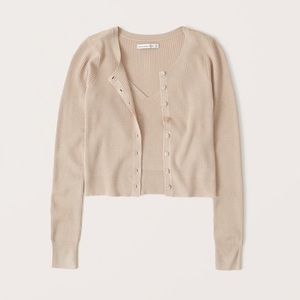 Abercrombie&Fitch Cream Knitted Cardigan